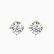 Round Cut Lab-Grown Diamond Gold Stud Earrings