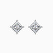 Princess Cut Lab-Grown Diamond Gold Stud Earrings