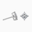 Princess Cut Lab-Grown Diamond Gold Stud Earrings