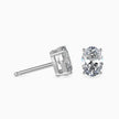 Oval Cut Lab-Grown Diamond Gold Stud Earrings