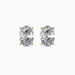 Oval Cut Lab-Grown Diamond Gold Stud Earrings