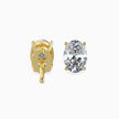Oval Cut Lab-Grown Diamond Gold Stud Earrings