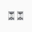 Emerald Cut Lab-Grown Diamond Gold Stud Earrings