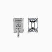 Emerald Cut Lab-Grown Diamond Gold Stud Earrings