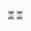 Emerald Cut Lab-Grown Diamond Gold Stud Earrings