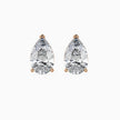Pear Prong Set Lab-Grown Diamond Gold Stud Earrings