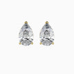 Pear Prong Set Lab-Grown Diamond Gold Stud Earrings