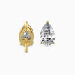 Pear Prong Set Lab-Grown Diamond Gold Stud Earrings