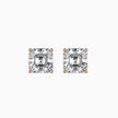 Asscher Prong Set Lab-Grown Diamond Gold Stud Earrings