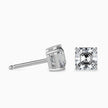 Asscher Prong Set Lab-Grown Diamond Gold Stud Earrings