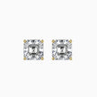 Asscher Prong Set Lab-Grown Diamond Gold Stud Earrings