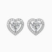 Heart Halo Lab-Grown Diamond Gold Stud Earrings