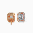 Radiant Halo Lab-Grown Diamond Gold Stud Earrings