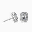 Radiant Halo Lab-Grown Diamond Gold Stud Earrings
