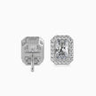 Radiant Halo Lab-Grown Diamond Gold Stud Earrings