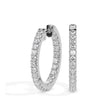 0.49Ct Round Prong Set Lab-Grown Diamond Gold Hoop Earrings