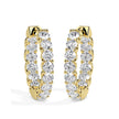 0.97Ct Round Prong Set Lab-Grown Diamond Gold Hoop Earrings