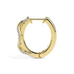 0.40Ct Twisted Prong Set Lab-Grown Diamond Gold Hoop Earrings