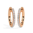 0.40Ct Round Pave Lab-Grown Diamond Gold Hoop Earrings