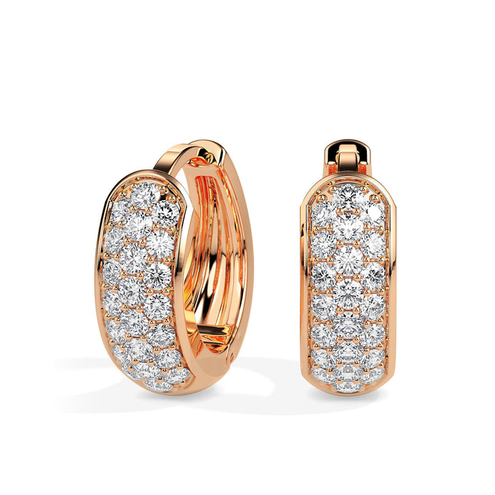 0.31Ct Prong With Cluster Lab-Grown Diamond Gold Hoop Earrings