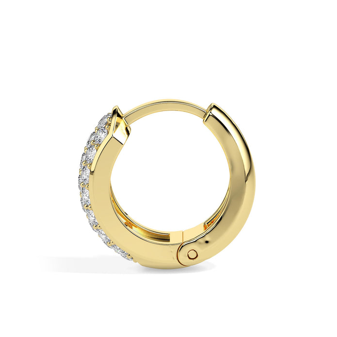 0.31Ct Prong With Cluster Lab-Grown Diamond Gold Hoop Earrings