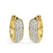 0.31Ct Prong With Cluster Lab-Grown Diamond Gold Hoop Earrings
