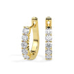 0.46Ct Round Prong Set Lab-Grown Diamond Gold Hoop Earrings