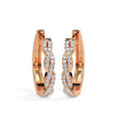 0.21Ct Twisted Pave Lab-Grown Diamond Gold Hoop Earrings