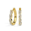 0.21Ct Twisted Pave Lab-Grown Diamond Gold Hoop Earrings