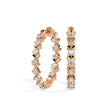 0.55Ct Heart Motif Prong Set Lab-Grown Diamond Gold Hoop Earrings