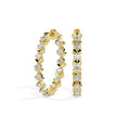 0.55Ct Heart Motif Prong Set Lab-Grown Diamond Gold Hoop Earrings