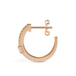 0.33Ct Baguette Prong Set Lab-Grown Diamond Gold Hoop Earrings