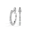 0.33Ct Baguette Prong Set Lab-Grown Diamond Gold Hoop Earrings