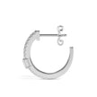 0.33Ct Baguette Prong Set Lab-Grown Diamond Gold Hoop Earrings