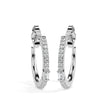 0.33Ct Baguette Prong Set Lab-Grown Diamond Gold Hoop Earrings