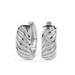 0.38Ct Distinctive Swirl Designe Lab-Grown Diamond Gold Hoop Earrings