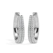 0.40Ct Double Row Pave Set Lab-Grown Diamond Gold Hoop Earrings