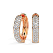 0.61Ct Pave Set With Cluster Lab-Grown Diamond Gold Hoop Earrings