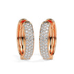 0.61Ct Pave Set With Cluster Lab-Grown Diamond Gold Hoop Earrings