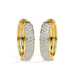 0.61Ct Pave Set With Cluster Lab-Grown Diamond Gold Hoop Earrings