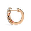 1.33Ct Leaf Style Prong Set Lab-Grown Diamond Gold Hoop Earrings
