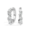 1.33Ct Leaf Style Prong Set Lab-Grown Diamond Gold Hoop Earrings