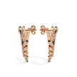 1.65Ct Leaf Designe Lab-Grown Diamond Gold Hoop Earrings