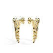 1.65Ct Leaf Designe Lab-Grown Diamond Gold Hoop Earrings