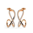 0.30Ct Infinity Style Pave Lab-Grown Diamond Gold Hoop Earrings