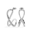 0.30Ct Infinity Style Pave Lab-Grown Diamond Gold Hoop Earrings