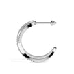 0.30Ct Infinity Style Pave Lab-Grown Diamond Gold Hoop Earrings