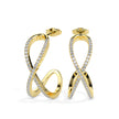 0.30Ct Infinity Style Pave Lab-Grown Diamond Gold Hoop Earrings