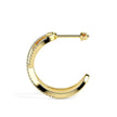 0.30Ct Infinity Style Pave Lab-Grown Diamond Gold Hoop Earrings