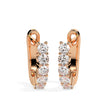 0.46Ct Round Prong Set Lab-Grown Diamond Gold Hoop Earrings